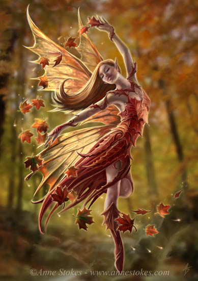 Autumn fairy_ by Anne Stokes
